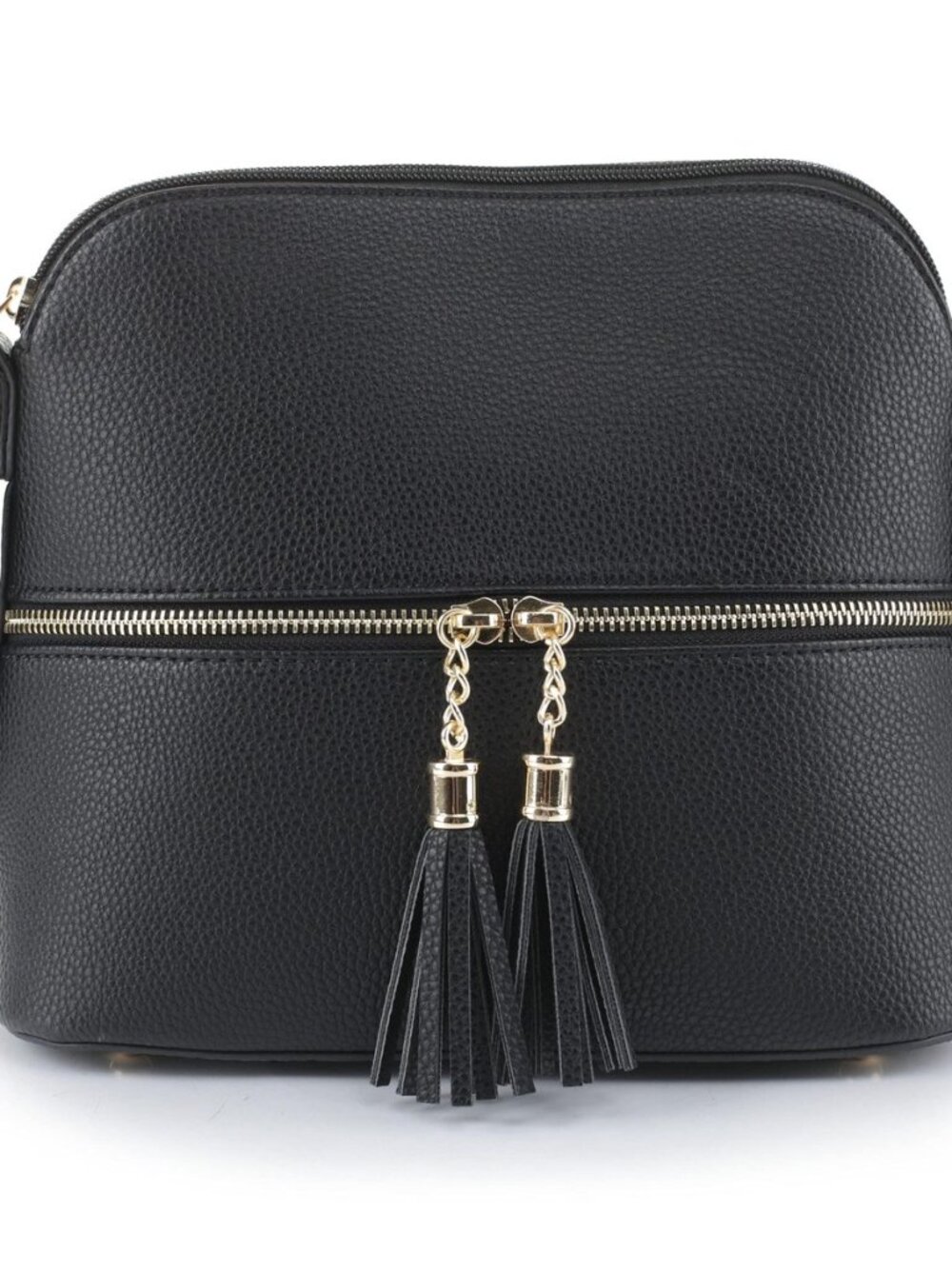 Lunar Lightweight Medium Dome Crossbody Bag Shoulder Bag with Tassel | Zipper